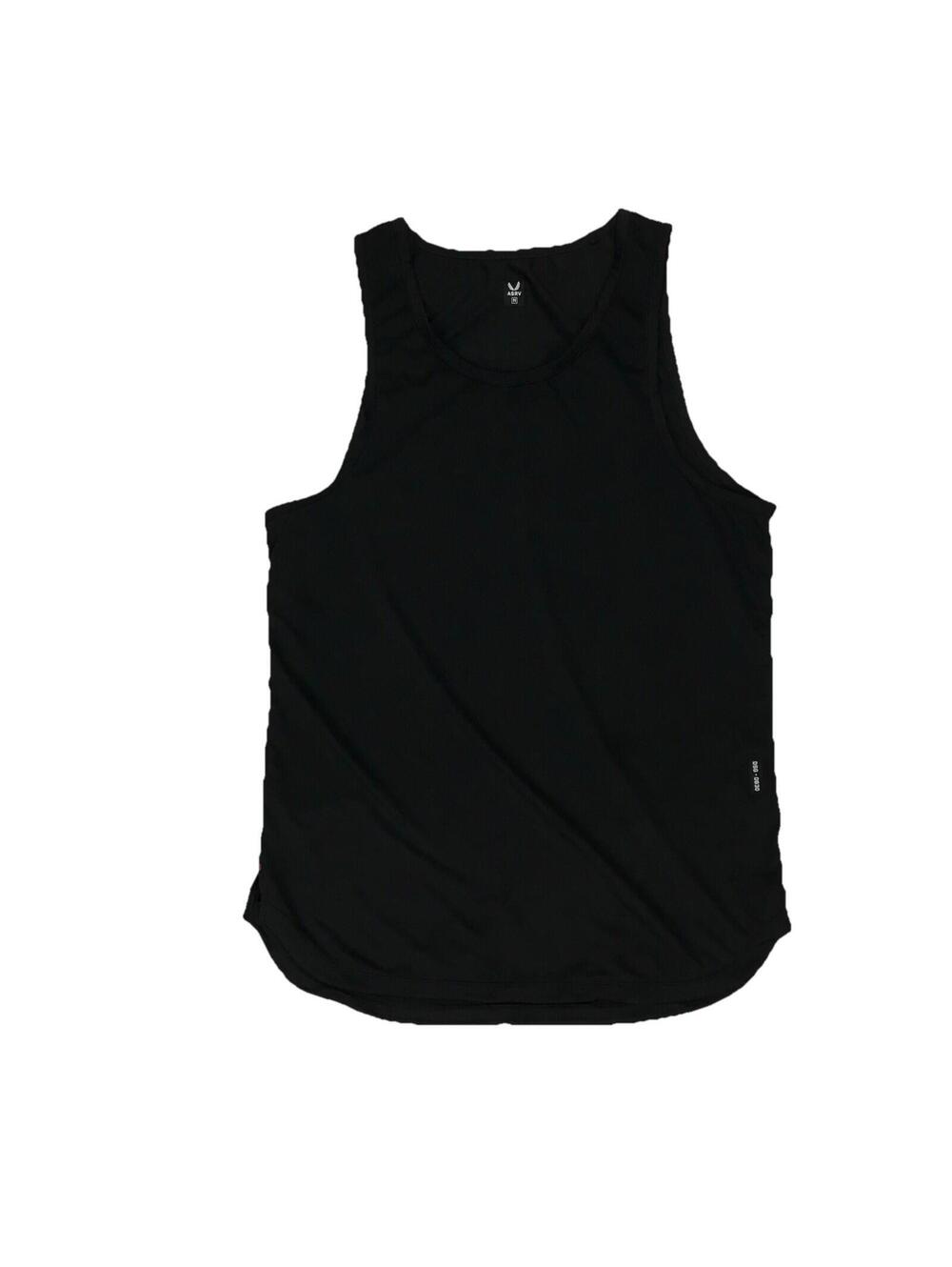ASRV Aerosilver Tank Top Shirt Mens Medium M Black Lightweight Training DSG-0830